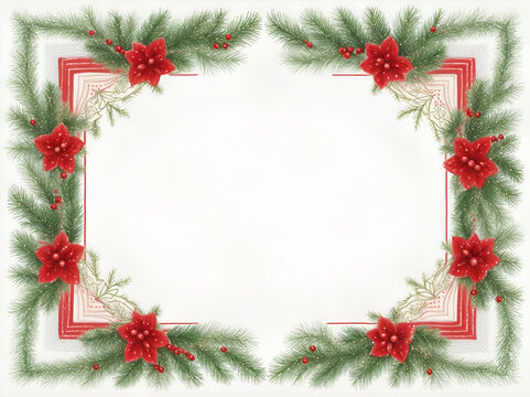 Christmas Card Frame AI generated