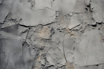 Cement wall with large deep cracks.