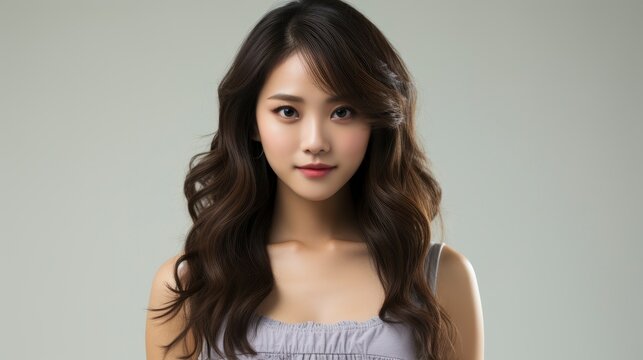 Beautiful Young Asian Woman Standing , Background Image , Beautiful Women, Hd
