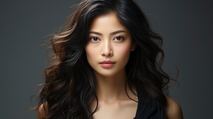 Fototapeta premium Beautiful Face Young Adult Asian Woman , Background Image , Beautiful Women, Hd