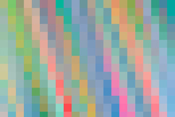 Multicoloured gradual squared inclined pattern