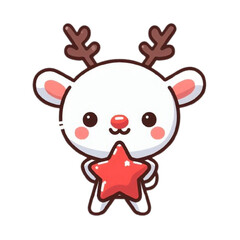 Rudolf,star,santa,girl,char,cute,Generative AI