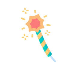 Party sparkler. Colorful stick candles. sparkling birthday party celebration