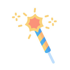 Party sparkler. Colorful stick candles. sparkling birthday party celebration