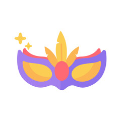 Naklejka premium Party mask. Feather mask for covering the face Mysterious fantasy party