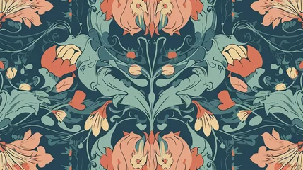 Möbelaufkleber 2D flat wallpaper pattern by William maori  © Waqas