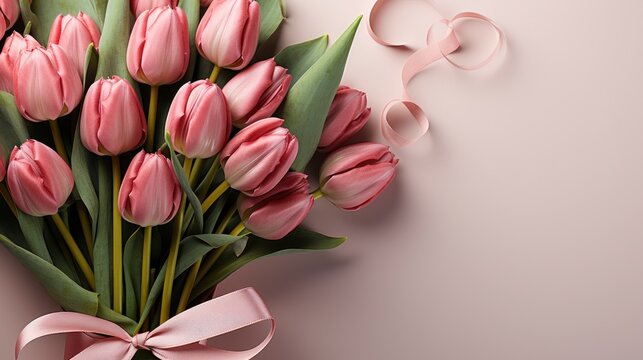 Top View Tulips Giftphotorealistic Photorealistic , Background Image