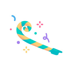 Party blower. with exploding confetti For birthday parties and festivals