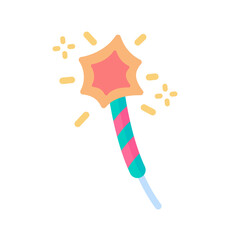 Party sparkler. Colorful stick candles. sparkling birthday party celebration