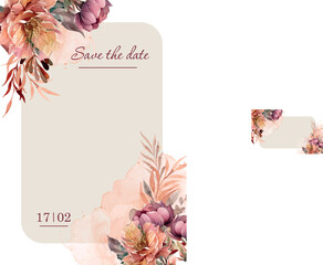 card with flowers