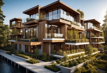 Explore "Eco-Conscious Living" in these modern, sustainable multifamily homes featuring energy-efficient windows and green design.