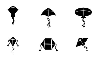 kite silhouettes set