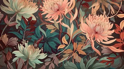 Möbelaufkleber Beautiful fantasy vintage wallpaper botanical background © Waqas