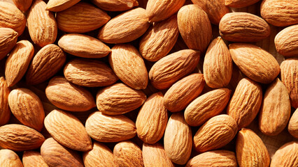 Almonds close up. Healthy food