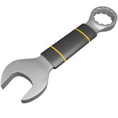 Combination Wrench 3D Icon Transparent Background