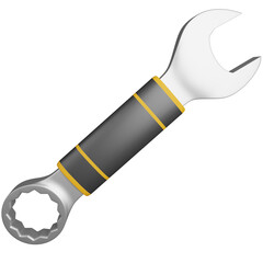 Combination Wrench 3D Icon Transparent Background