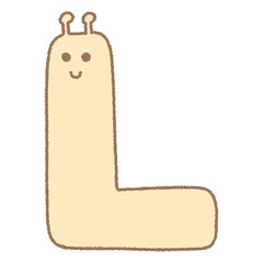 snail Zoo Alphabet with cute Animal cartoon Doodle pastel color  for kids education invitation card nursery poster