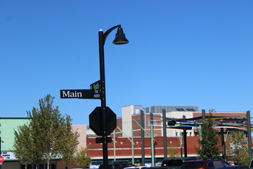 All the old street lights are gone. The new town square is more people friendly.