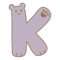 bear Zoo Alphabet with cute Animal cartoon Doodle pastel color  for kids education invitation card nursery poster