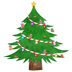 Decorated christmas tree 