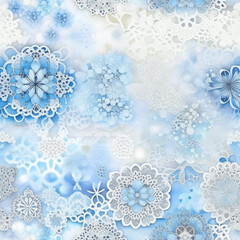 Obraz na płótnie Canvas snowflakes on blue background