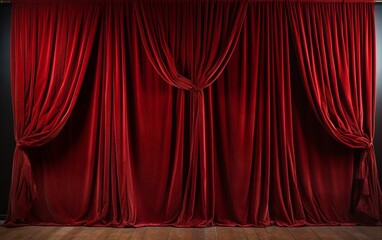 Red Velvet curtains.