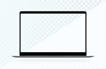 Laptop pro with blank screen for your design. Realistic laptop mockup. Vector illustration EPS10