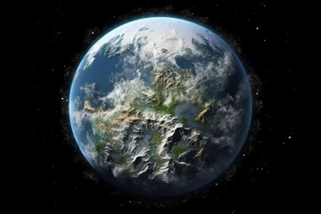 Naklejka na ściany i meble Illustration of planet Earth. Generative AI