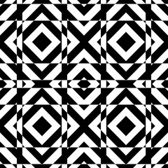 Seamless black and white geometric pattern. 