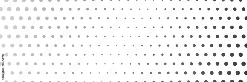 Poster Gradient Modern Backdrop. Fade Vintage Texture. Monochrome Pattern. The halftone texture is monochrome