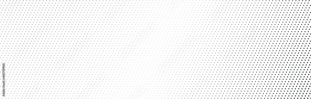 Poster Gradient Modern Backdrop. Fade Vintage Texture. Monochrome Pattern. The halftone texture is monochrome