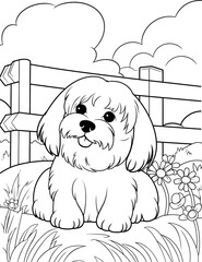 Havanese dog coloring page