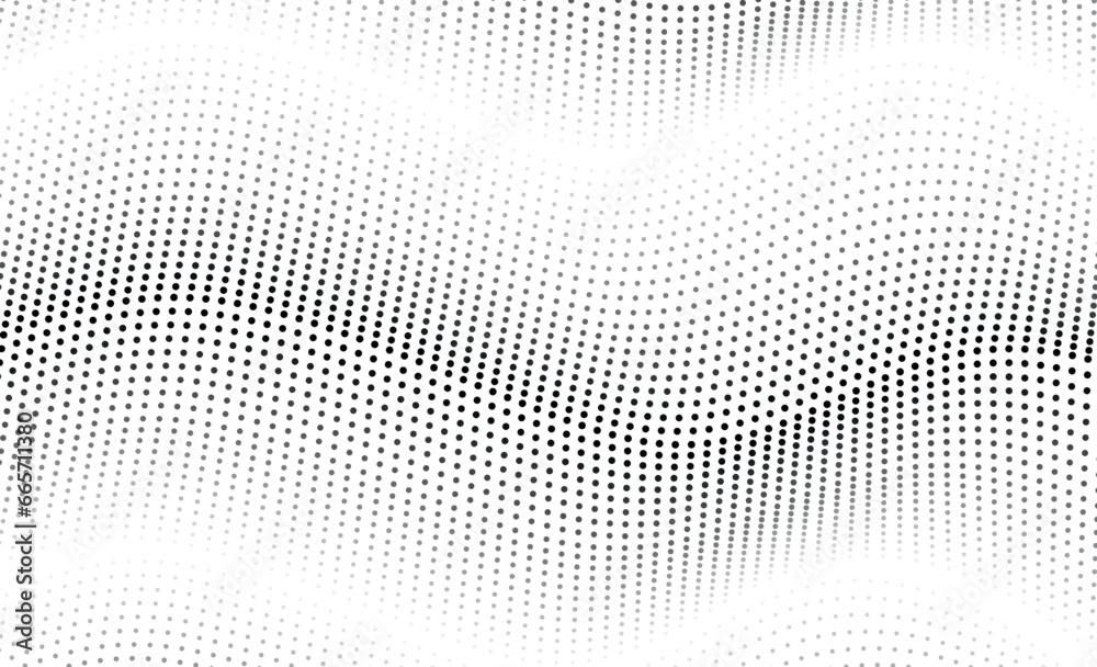 Poster Medium dots halftone vector background. Overlay texture. The halftone texture is monochrome. Vector background