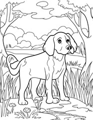 Brittany dog Coloring page