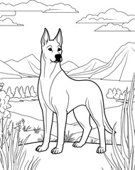 Belgian Malinois dog coloring page