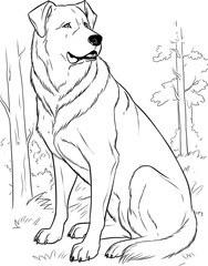 Anatolian Shepherd dog coloring page