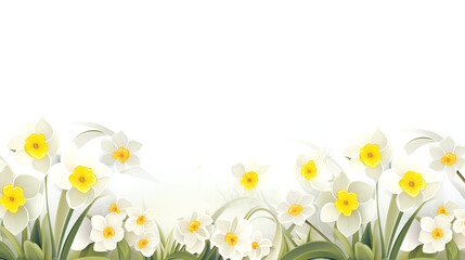 spring background with daffodils