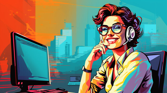 Sonrisa de teleoperadora