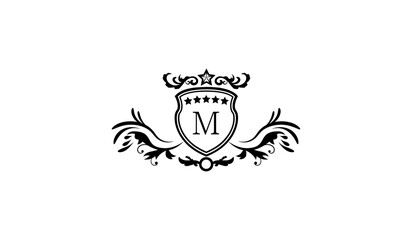 Obraz premium Luxury Elegant logo M