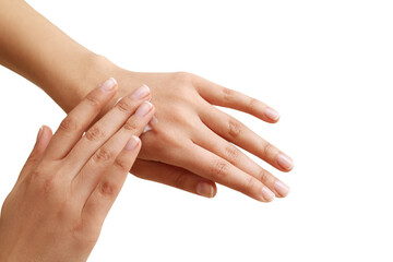 women hand isolated white png image_ scine care png imageSkin care