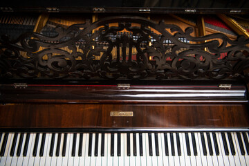 Wooden vintage piano