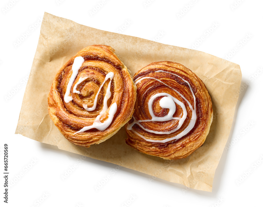 Wall mural freshly baked cinnamon rolls