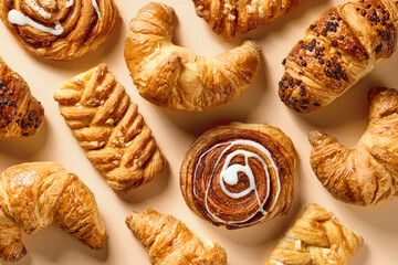 assorted freshly baked pastries - 665720597
