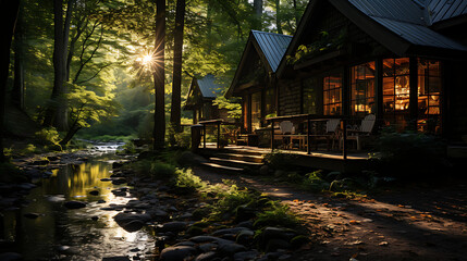 Obraz premium house in the forest