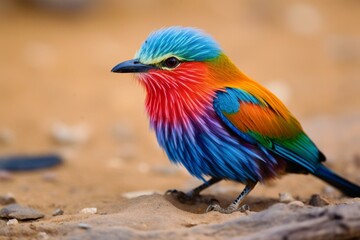 Obraz premium Colorful bird in Mashatu, Northern Tuli Game Reserve, Botswana. Generative AI