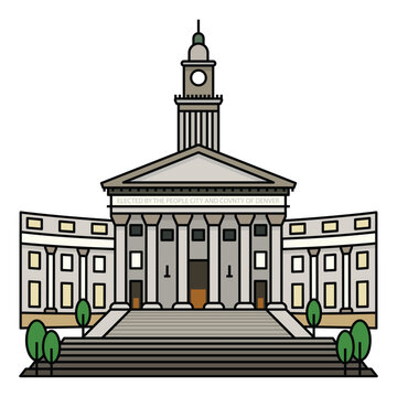 recommend clip art: World famous building for Denver City County Colorado.