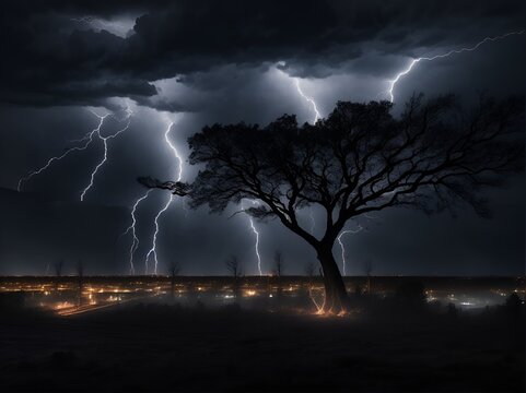 Tormenta en el campo