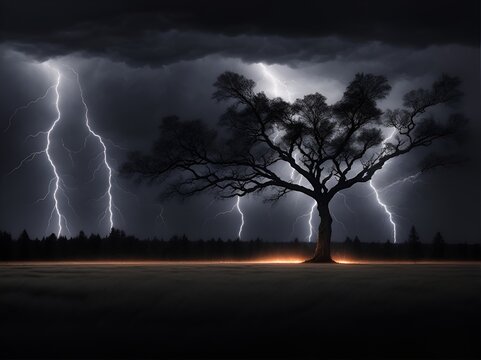 Tormenta en el campo