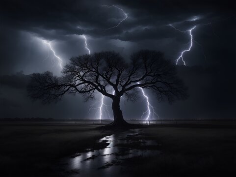 Tormenta en el campo