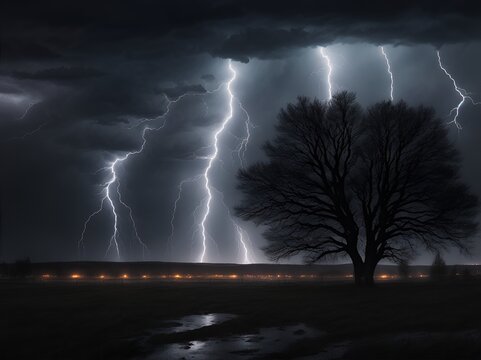 Tormenta en el campo